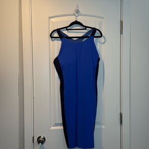 Athleta Navy and Sky Blue Athletic Dress Size Large
